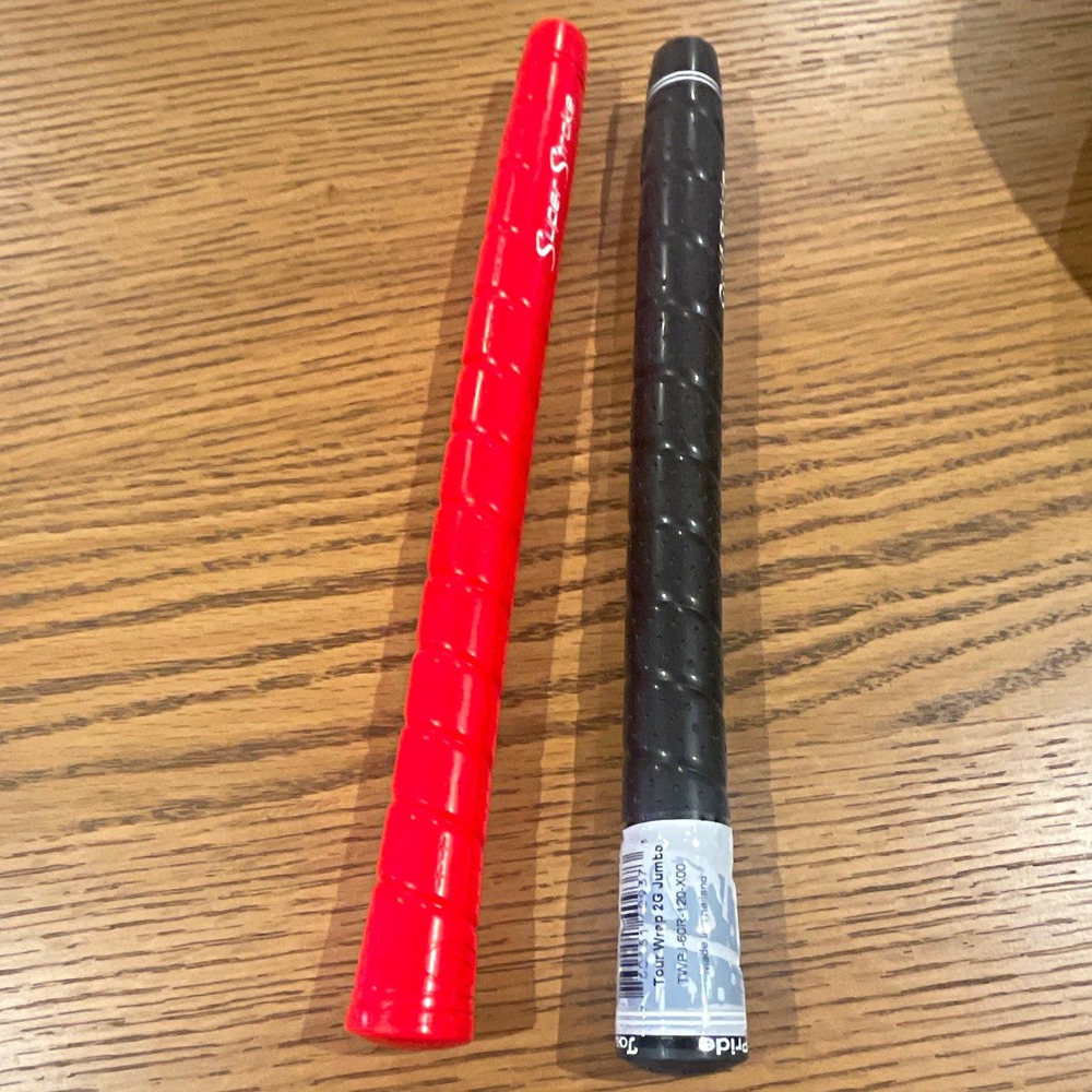 SuperStroke Red & Golf Pride Tour Wrap 2G Black Rubber Golf Club Grips